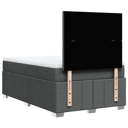 Giroletto a Molle con Materasso Grigio Scuro 120x200 cm Tessuto | homemem39