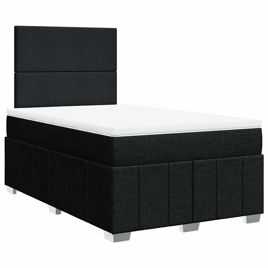 Giroletto a Molle con Materasso Nero 120x200 cm in Tessuto | homemem39