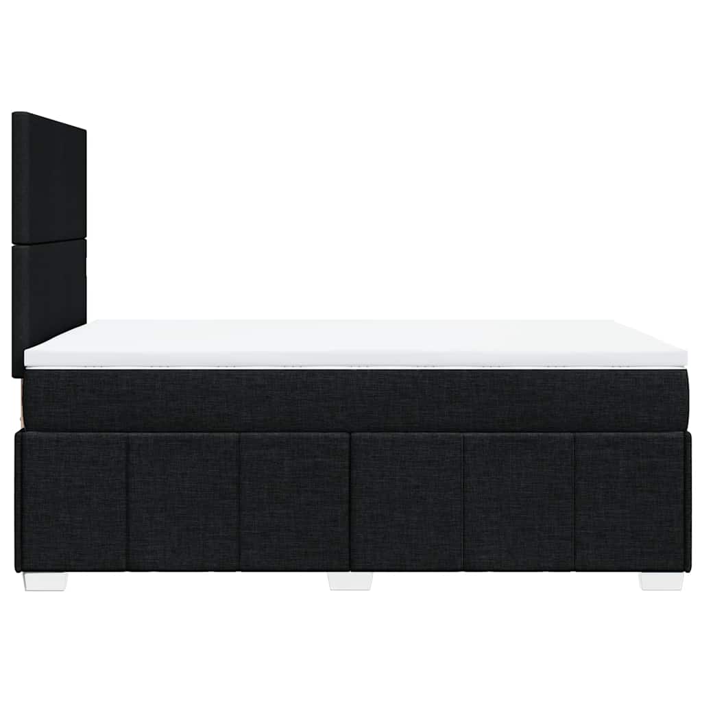 Giroletto a Molle con Materasso Nero 120x200 cm in Tessuto | homemem39