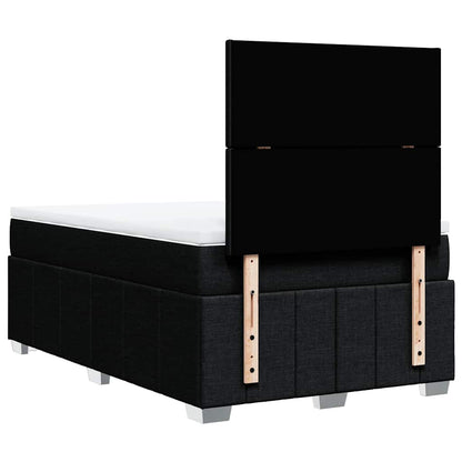 Giroletto a Molle con Materasso Nero 120x200 cm in Tessuto | homemem39