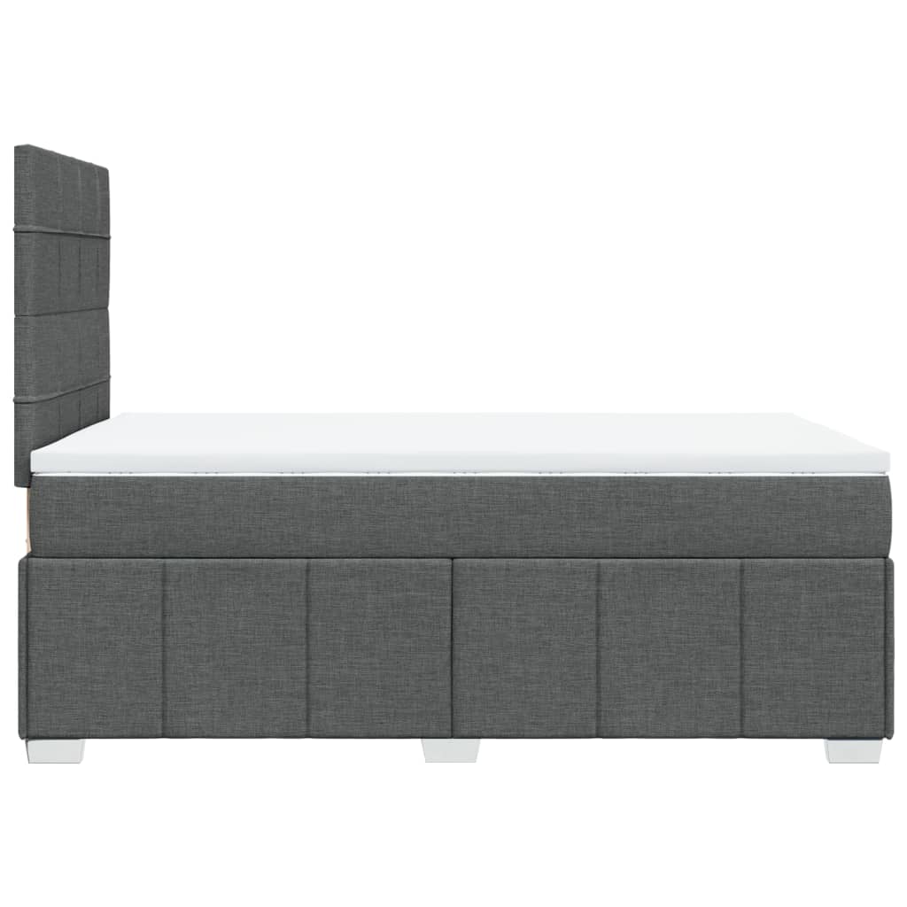 Giroletto a Molle con Materasso Grigio Scuro 120x200 cm Tessuto | homemem39