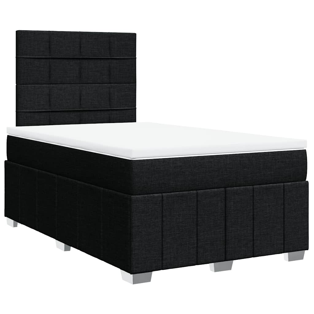 Giroletto a Molle con Materasso Nero 120x200 cm in Tessuto | homemem39