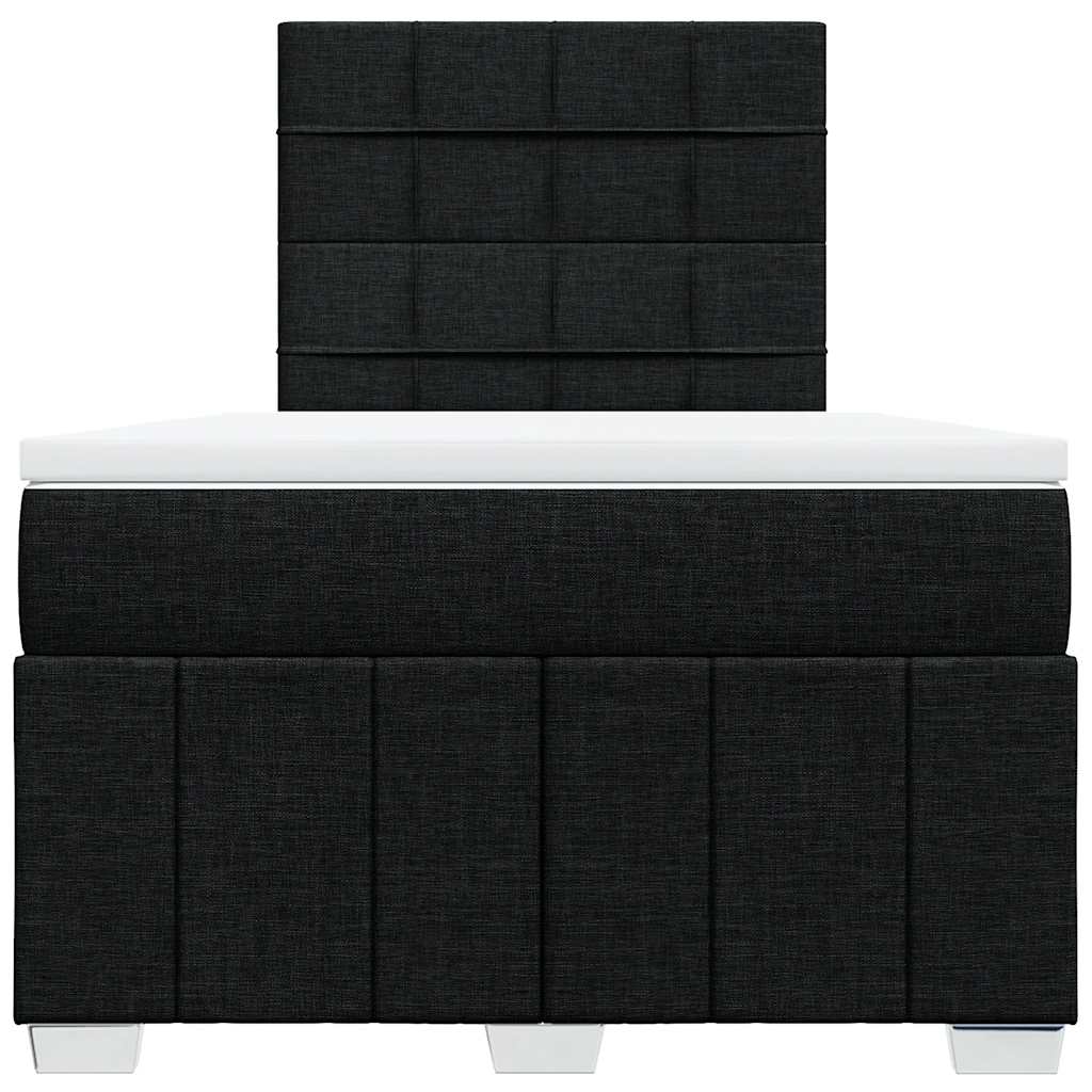 Giroletto a Molle con Materasso Nero 120x200 cm in Tessuto | homemem39