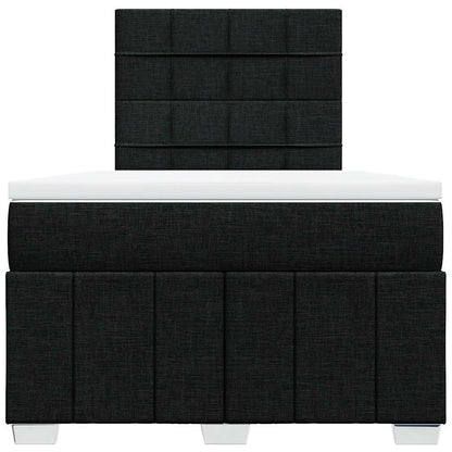 Giroletto a Molle con Materasso Nero 120x200 cm in Tessuto | homemem39