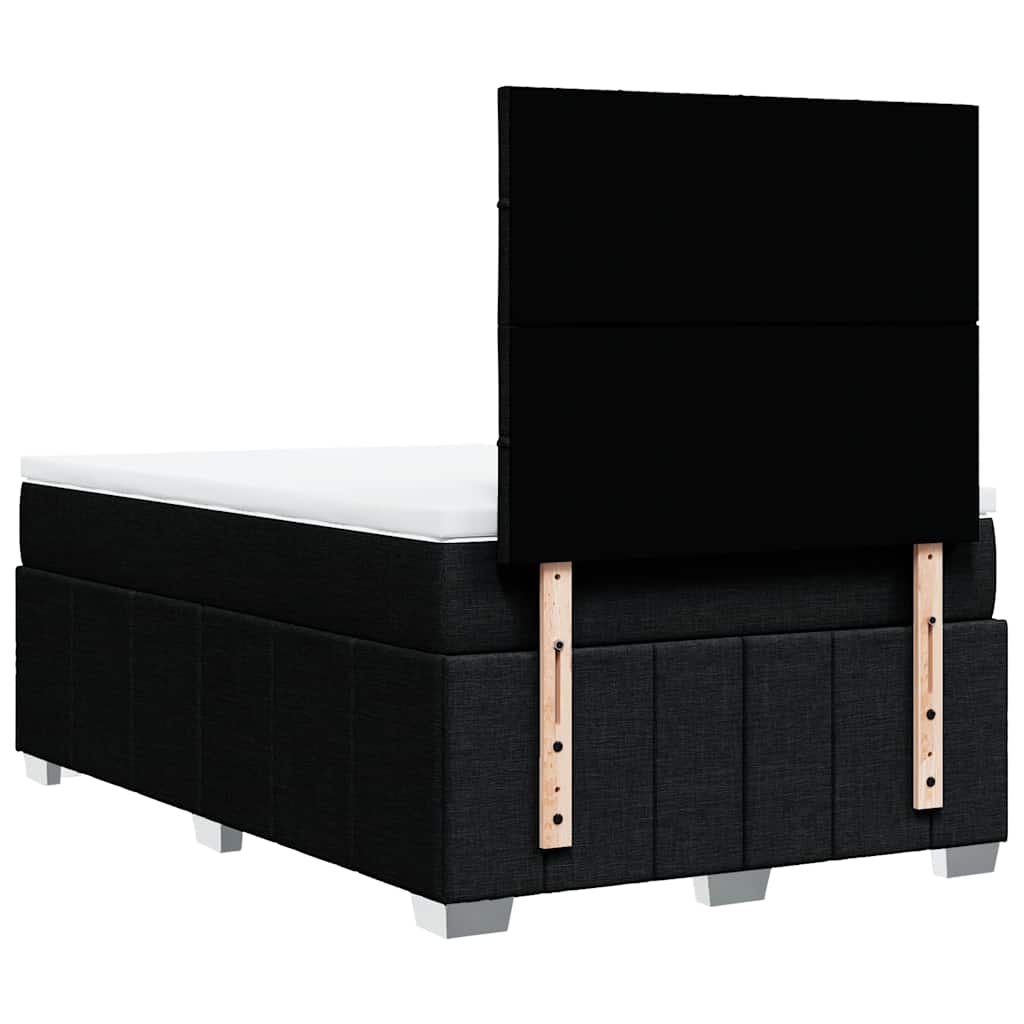 Giroletto a Molle con Materasso Nero 120x200 cm in Tessuto | homemem39