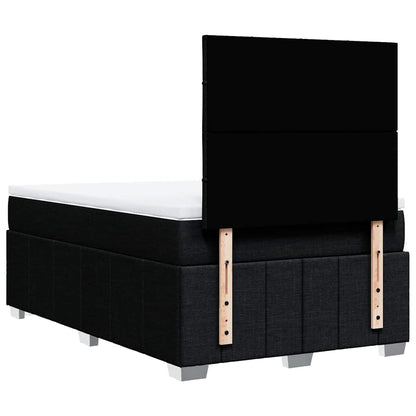 Giroletto a Molle con Materasso Nero 120x200 cm in Tessuto | homemem39
