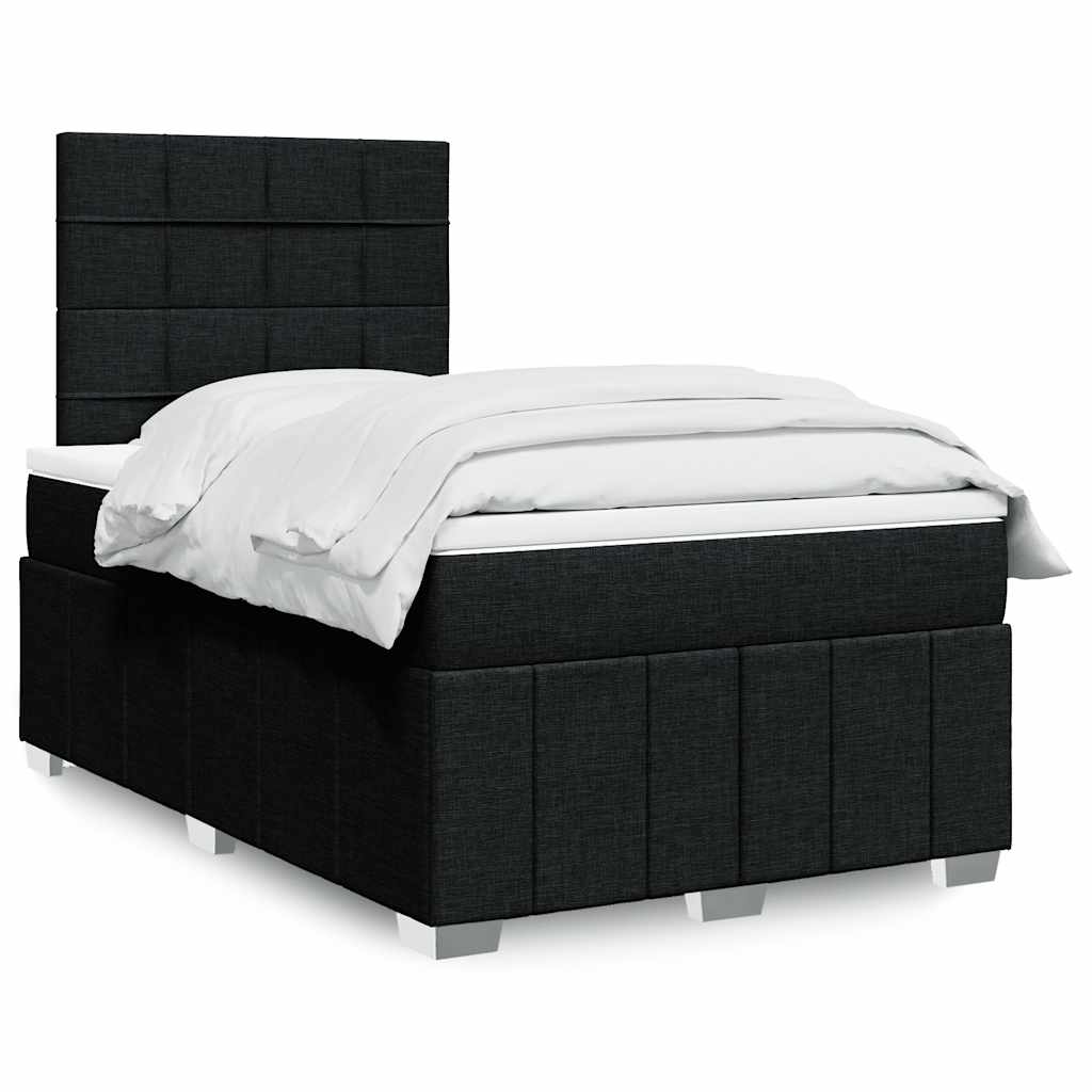 Giroletto a Molle con Materasso Nero 120x200 cm in Tessuto | homemem39