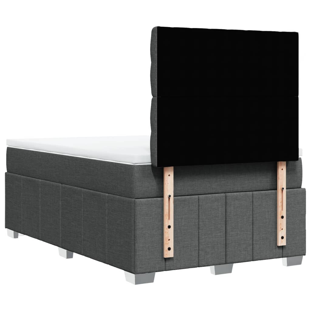 Giroletto a Molle con Materasso Grigio Scuro 120x200 cm Tessuto | homemem39