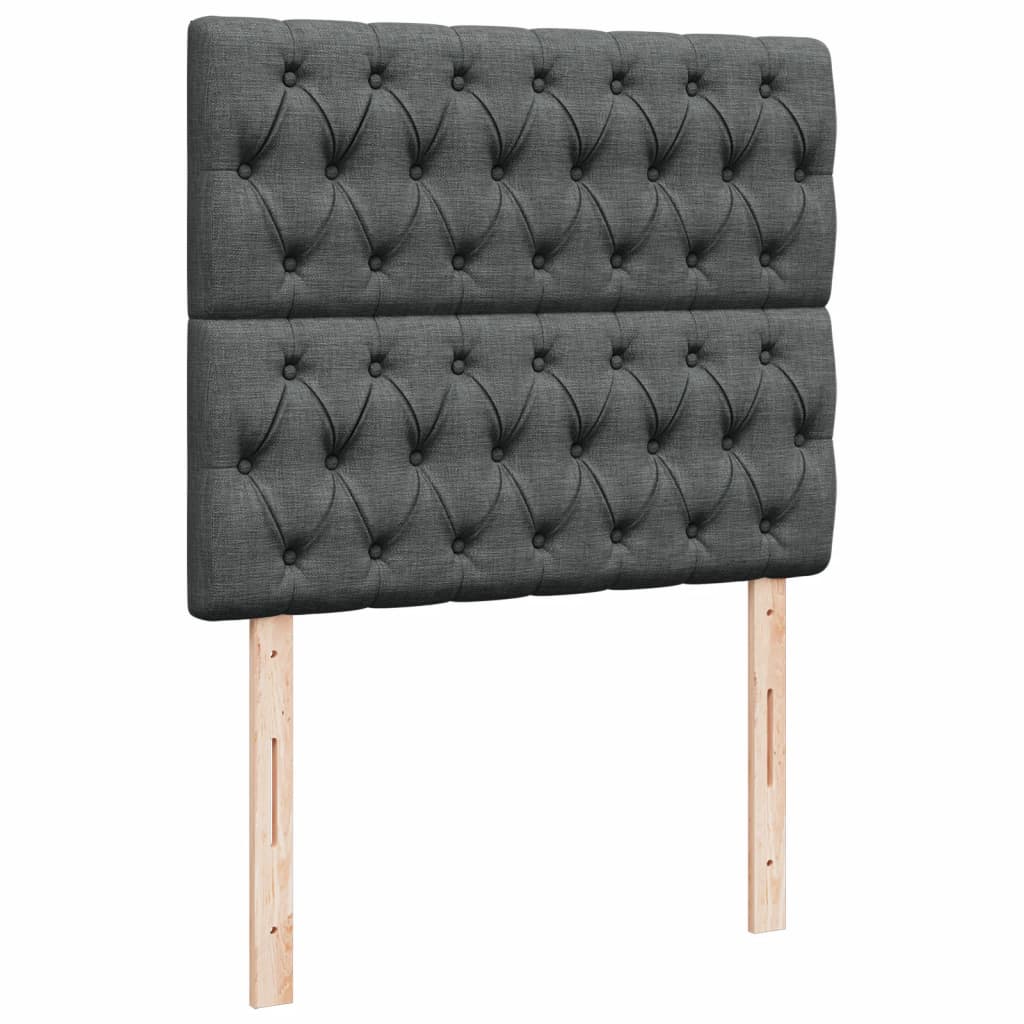 Giroletto a Molle con Materasso Grigio Scuro 120x200 cm Tessuto | homemem39