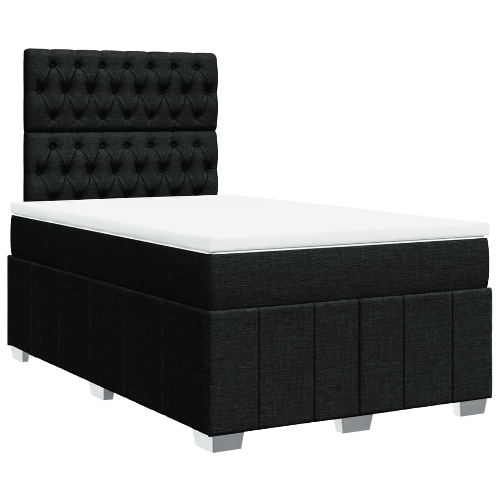 Giroletto a Molle con Materasso Nero 120x200 cm in Tessuto | homemem39