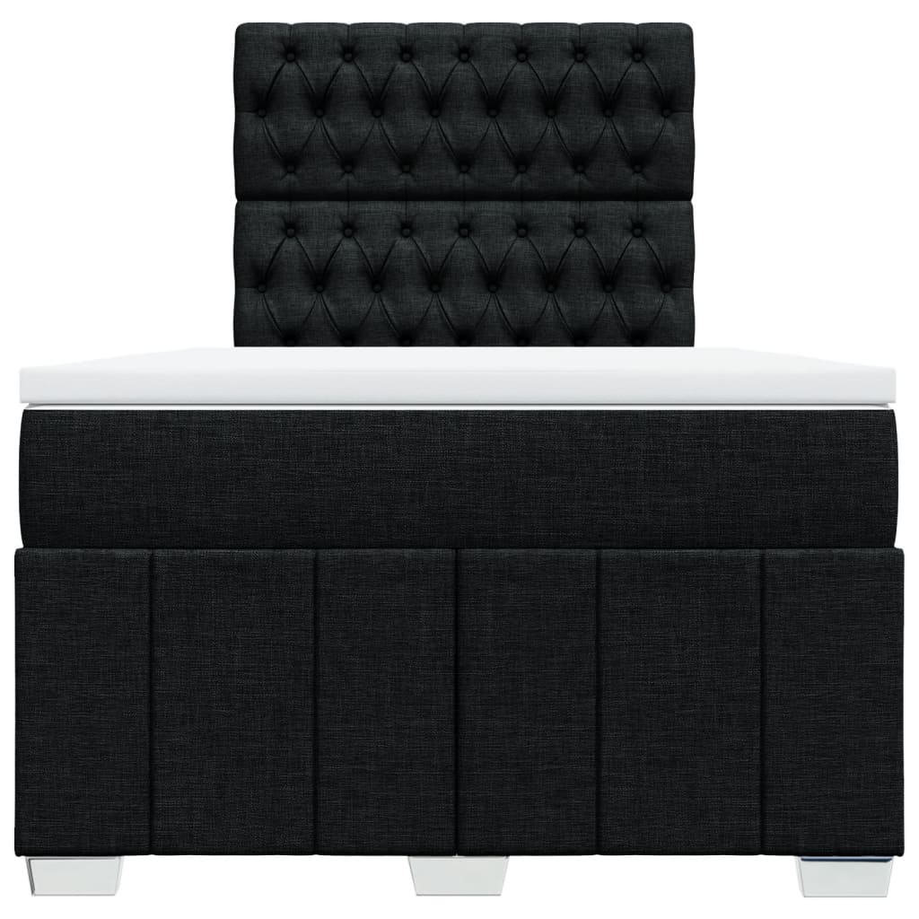 Giroletto a Molle con Materasso Nero 120x200 cm in Tessuto | homemem39