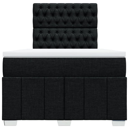 Giroletto a Molle con Materasso Nero 120x200 cm in Tessuto | homemem39
