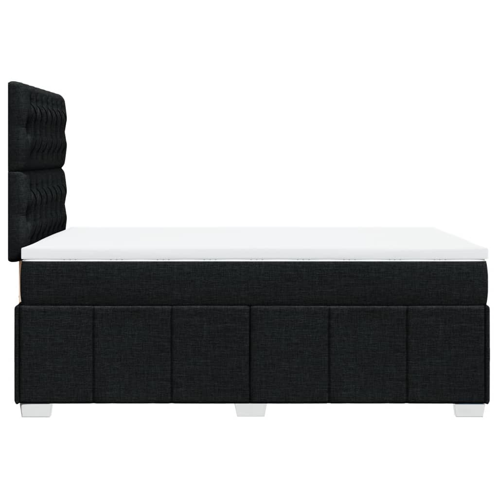 Giroletto a Molle con Materasso Nero 120x200 cm in Tessuto | homemem39