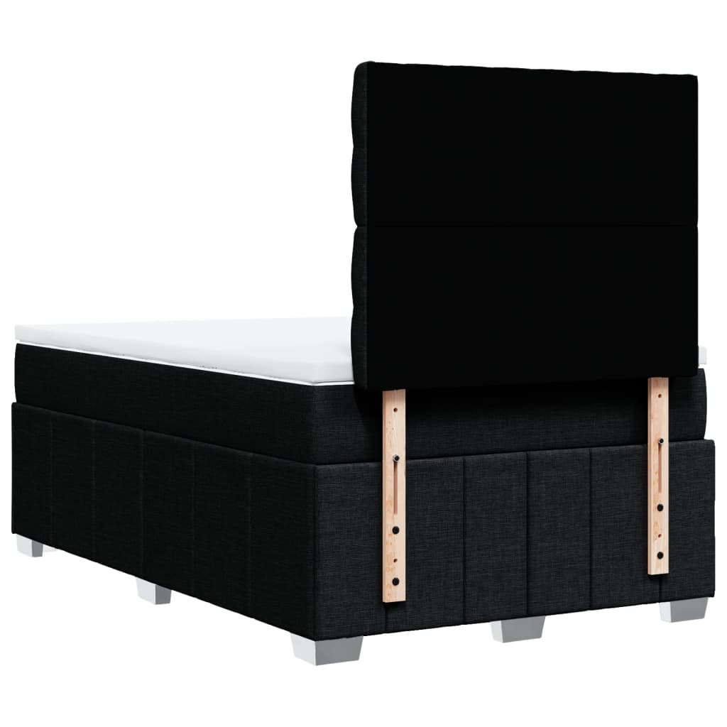 Giroletto a Molle con Materasso Nero 120x200 cm in Tessuto | homemem39
