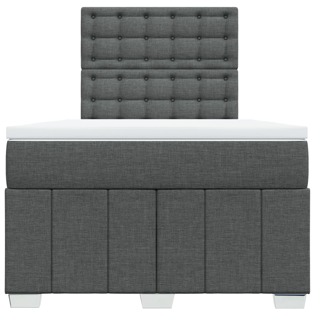 Giroletto a Molle con Materasso Grigio Scuro 120x200 cm Tessuto | homemem39