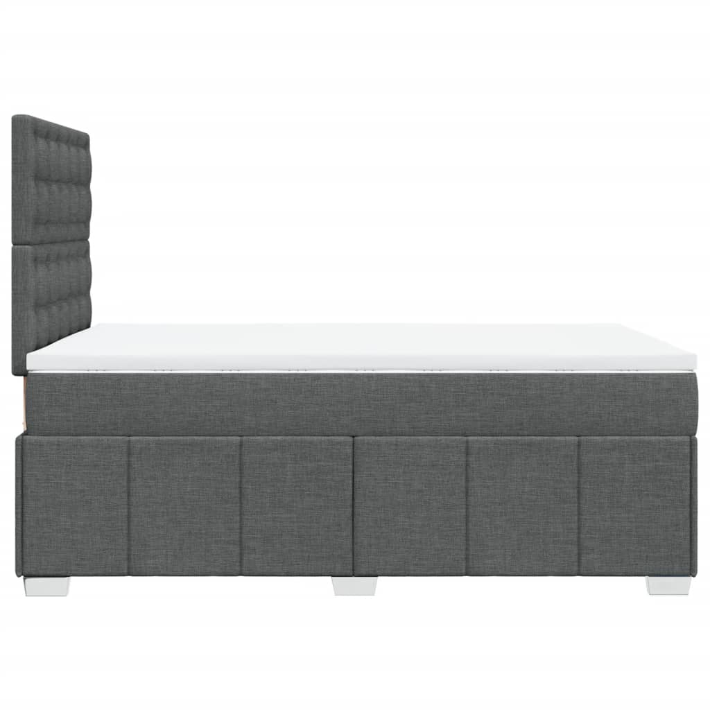 Giroletto a Molle con Materasso Grigio Scuro 120x200 cm Tessuto | homemem39