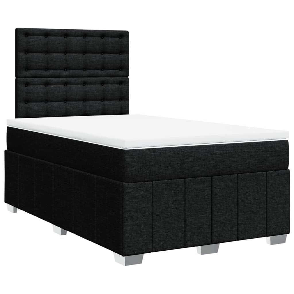 Giroletto a Molle con Materasso Nero 120x200 cm in Tessuto | homemem39