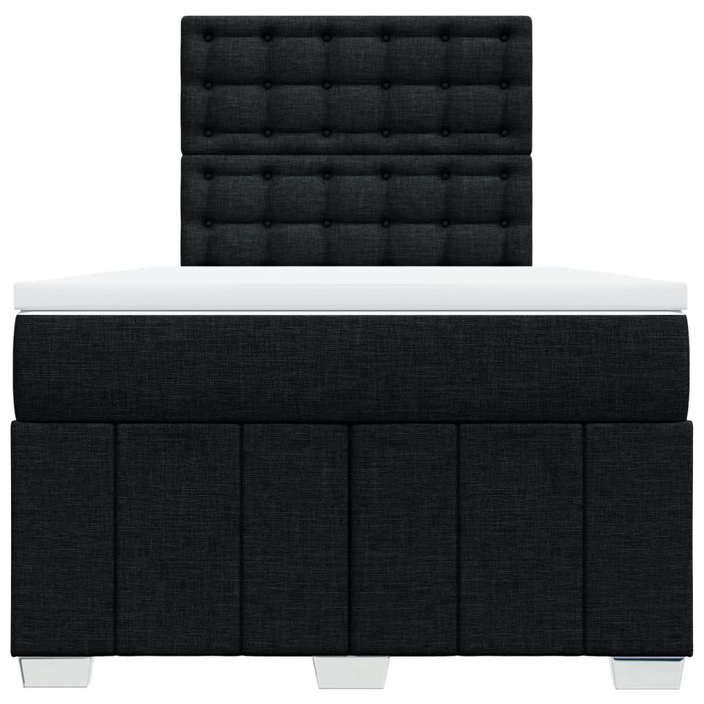 Giroletto a Molle con Materasso Nero 120x200 cm in Tessuto | homemem39
