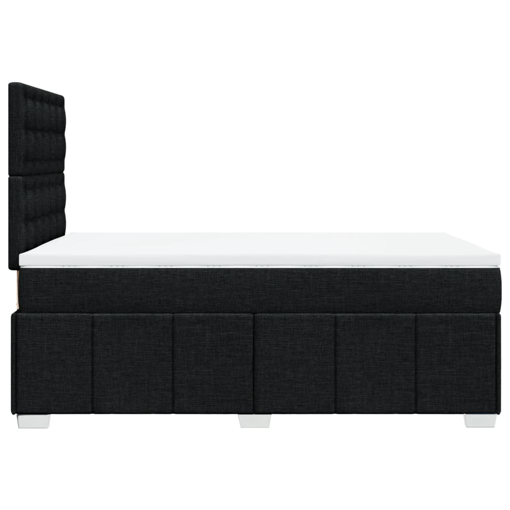 Giroletto a Molle con Materasso Nero 120x200 cm in Tessuto | homemem39
