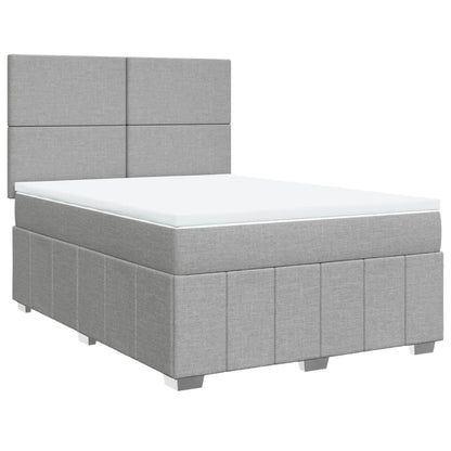 Giroletto a Molle con Materasso Grigio Chiaro 140x190cm Tessuto | homemem39