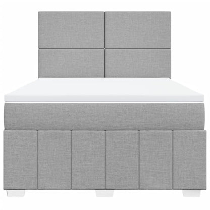 Giroletto a Molle con Materasso Grigio Chiaro 140x190cm Tessuto | homemem39