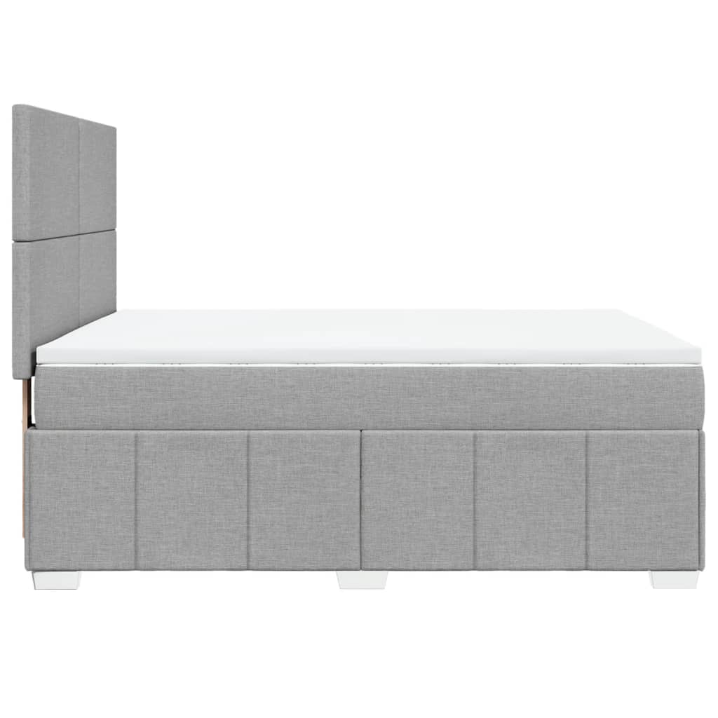 Giroletto a Molle con Materasso Grigio Chiaro 140x190cm Tessuto | homemem39