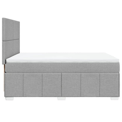 Giroletto a Molle con Materasso Grigio Chiaro 140x190cm Tessuto | homemem39