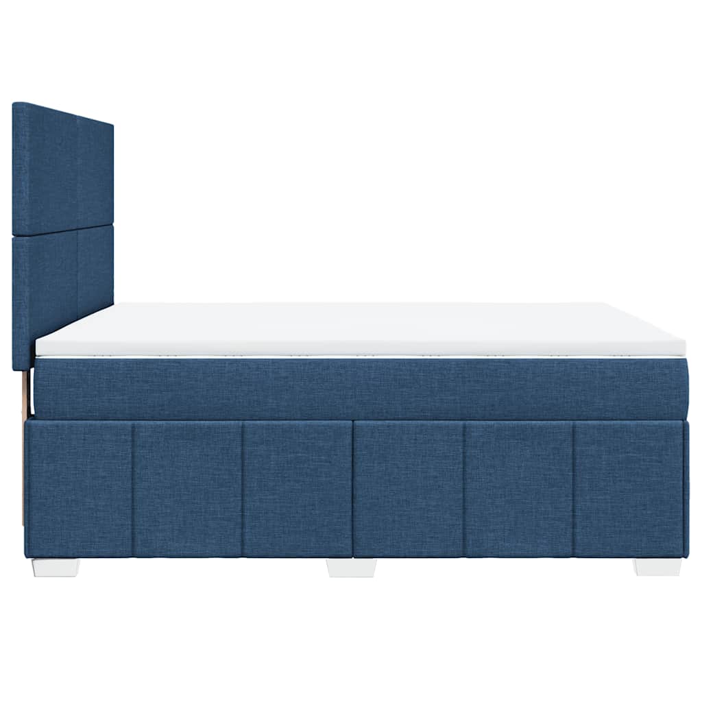 Giroletto a Molle con Materasso Blu 140x190 cm in Tessuto | homemem39