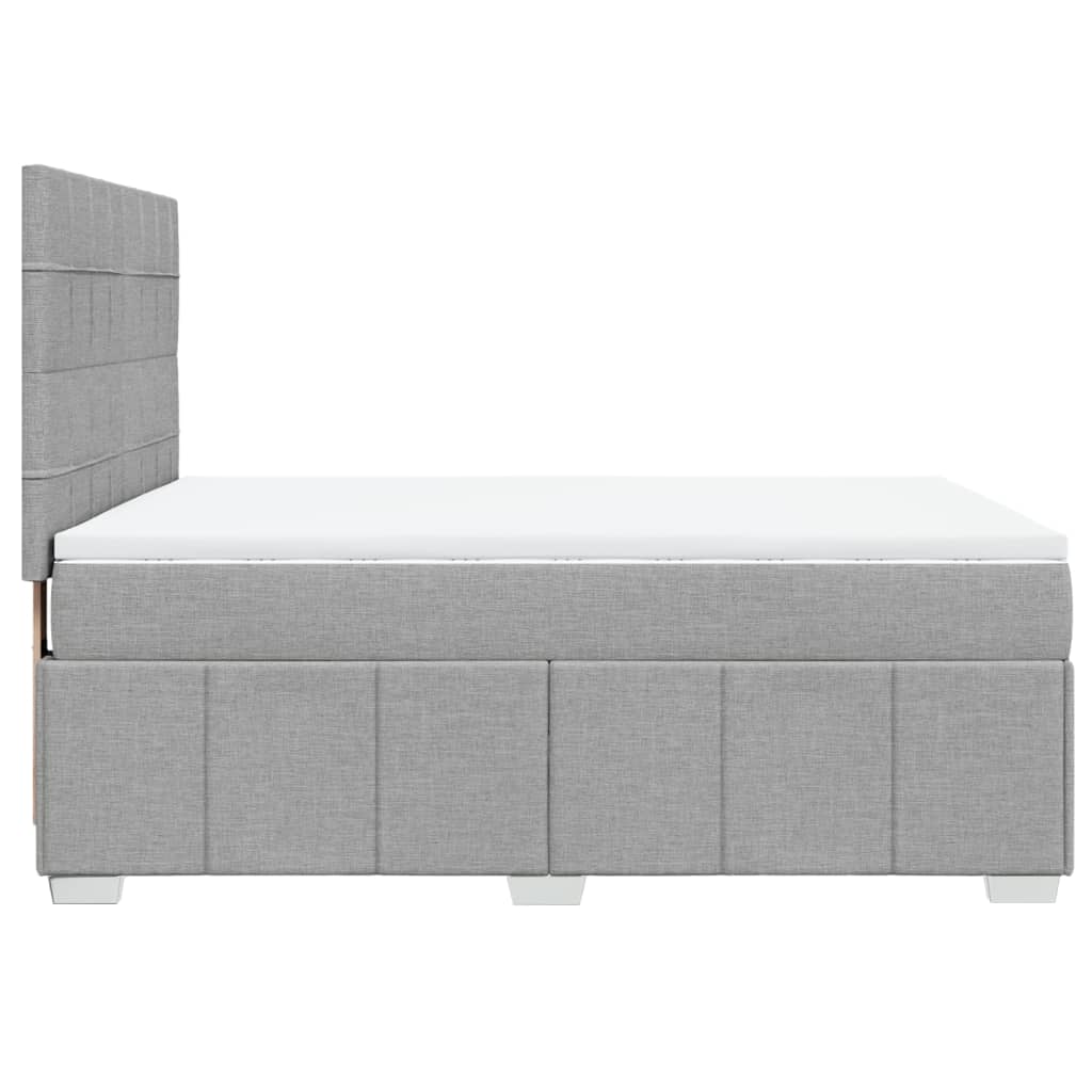 Giroletto a Molle con Materasso Grigio Chiaro 140x190cm Tessuto | homemem39
