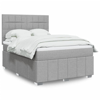 Giroletto a Molle con Materasso Grigio Chiaro 140x190cm Tessuto | homemem39