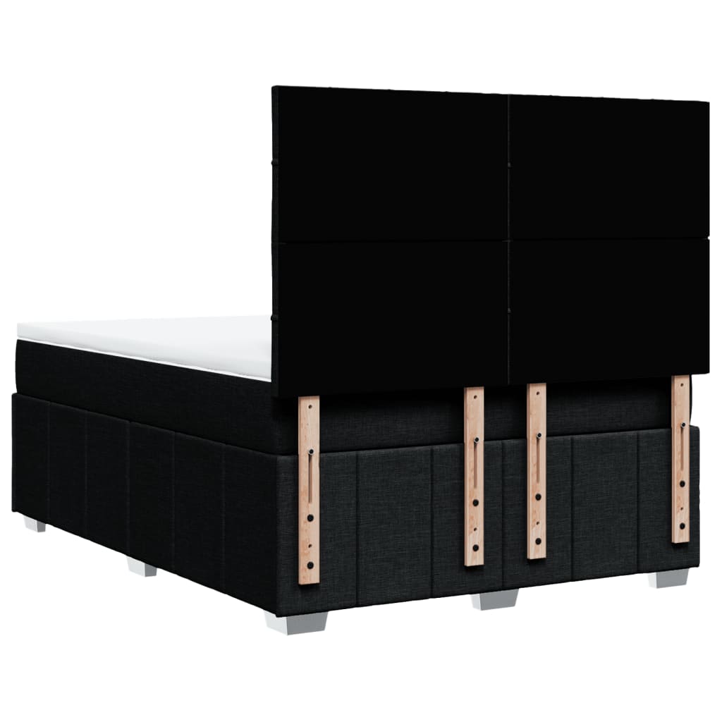 Giroletto a Molle con Materasso Nero 140x190 cm in Tessuto | homemem39