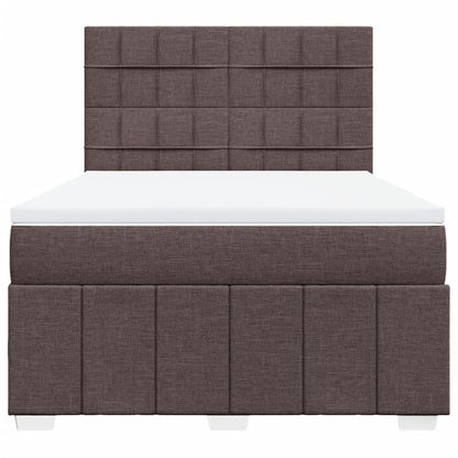 Giroletto a Molle con Materasso Marrone Scuro 140x190cm Tessuto | homemem39