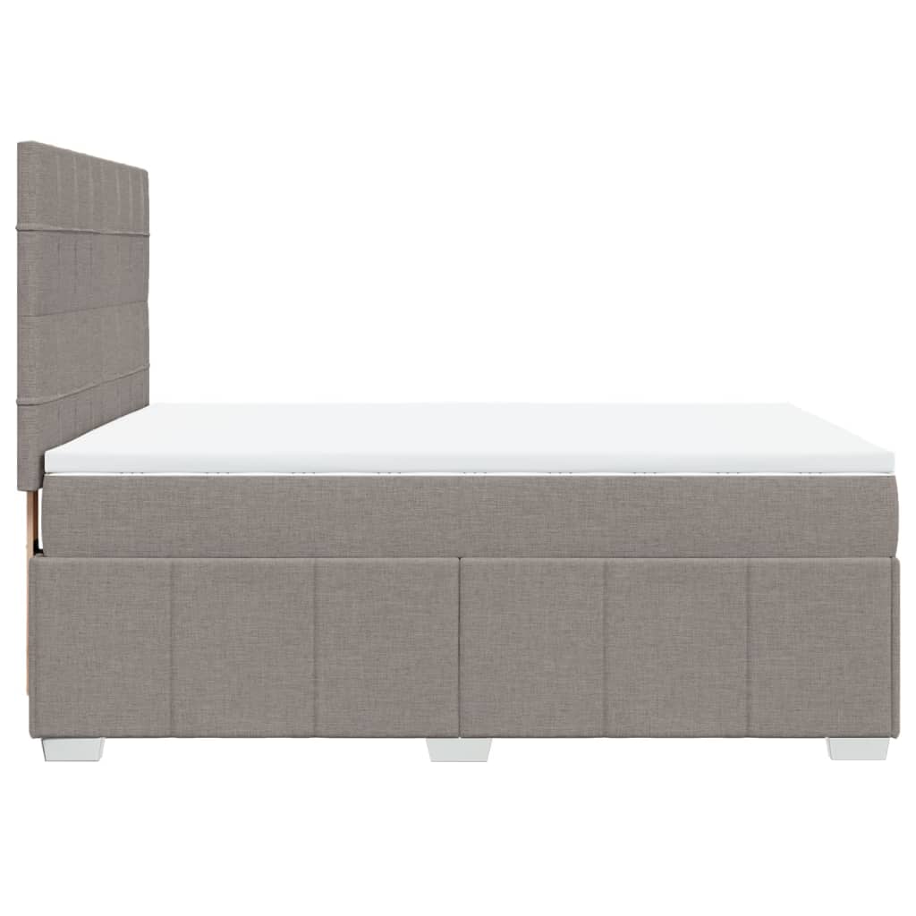 Giroletto a Molle con Materasso Tortora 140x190 cm in Tessuto | homemem39