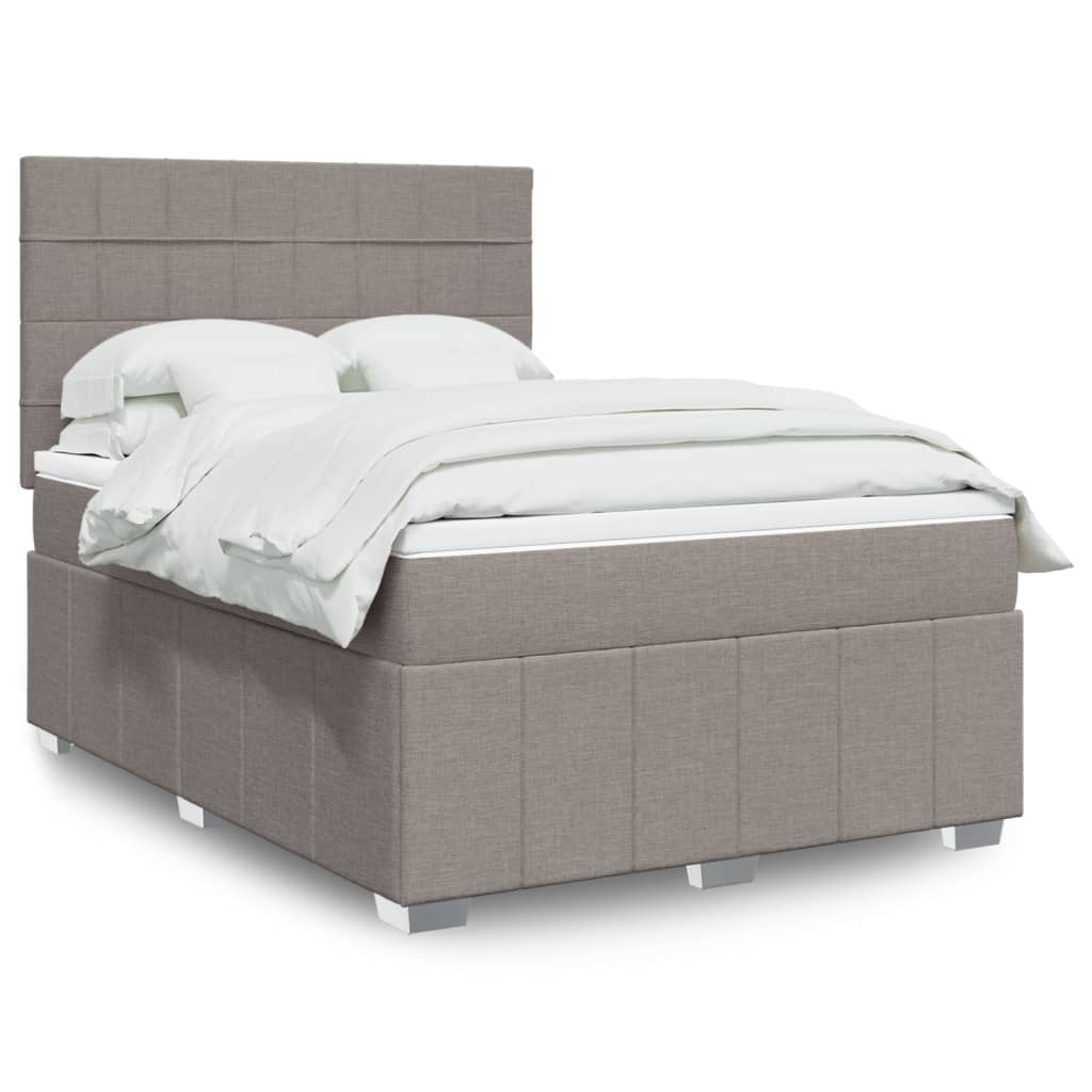 Giroletto a Molle con Materasso Tortora 140x190 cm in Tessuto | homemem39