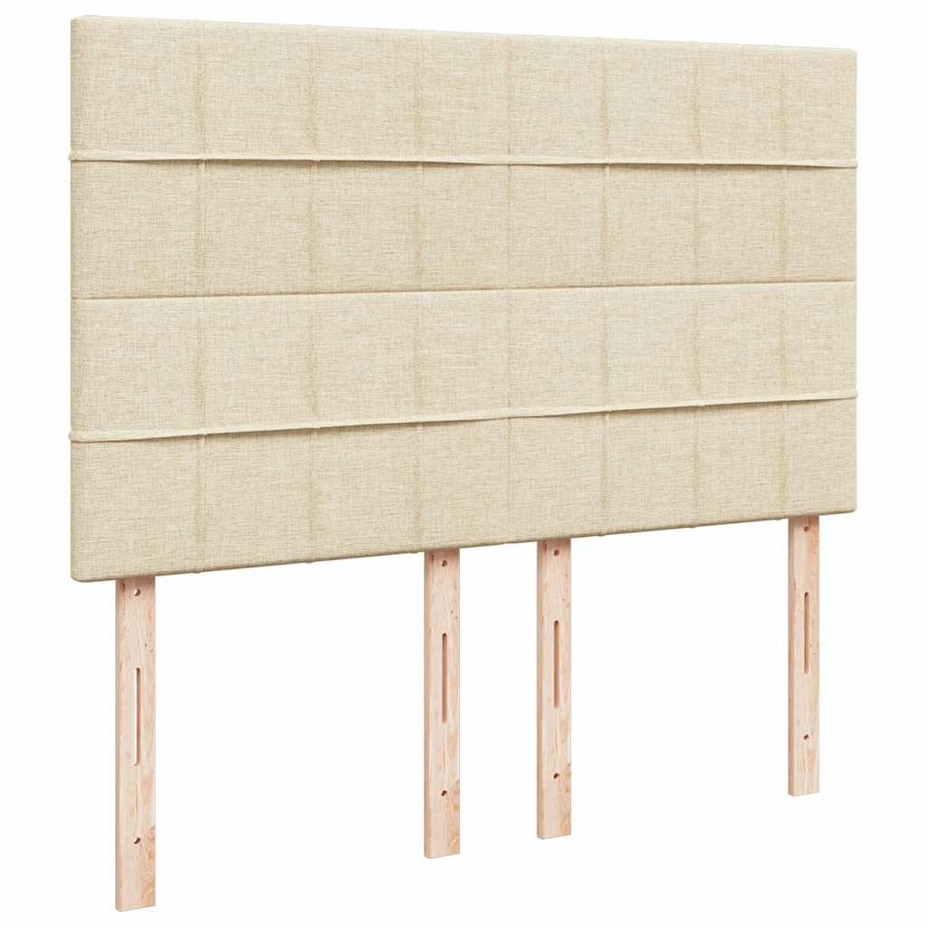 Giroletto a Molle con Materasso Crema 140x19 cm in Tessuto | homemem39