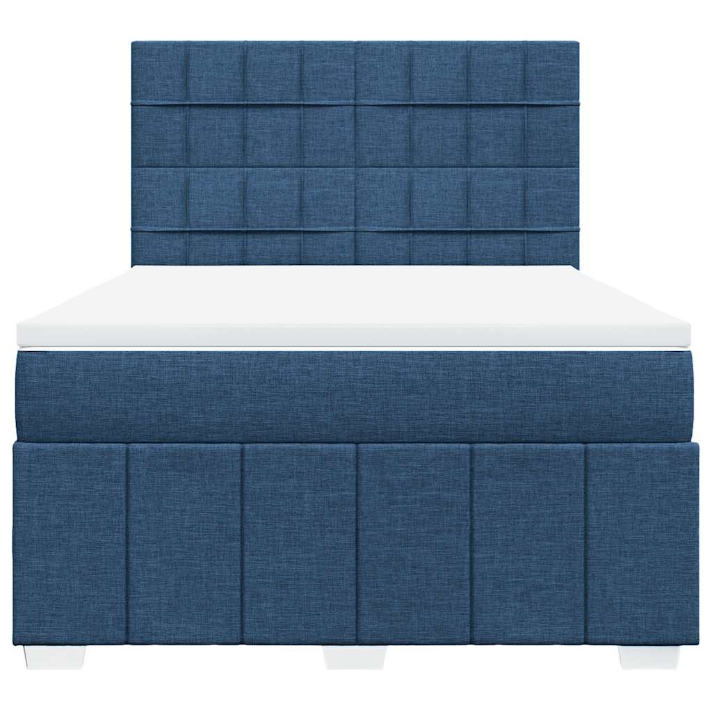 Giroletto a Molle con Materasso Blu 140x190 cm in Tessuto | homemem39