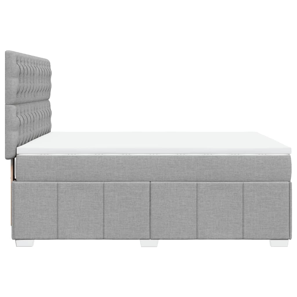 Giroletto a Molle con Materasso Grigio Chiaro 140x190cm Tessuto | homemem39