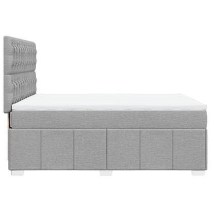 Giroletto a Molle con Materasso Grigio Chiaro 140x190cm Tessuto | homemem39