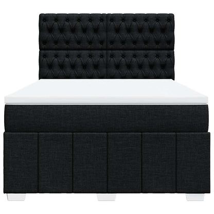 Giroletto a Molle con Materasso Nero 140x190 cm in Tessuto | homemem39