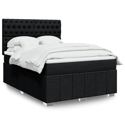 Giroletto a Molle con Materasso Nero 140x190 cm in Tessuto | homemem39