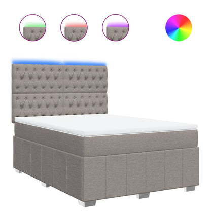 Giroletto a Molle con Materasso Tortora 140x190 cm in Tessuto | homemem39
