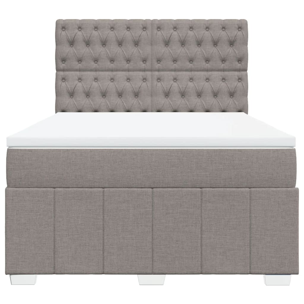 Giroletto a Molle con Materasso Tortora 140x190 cm in Tessuto | homemem39
