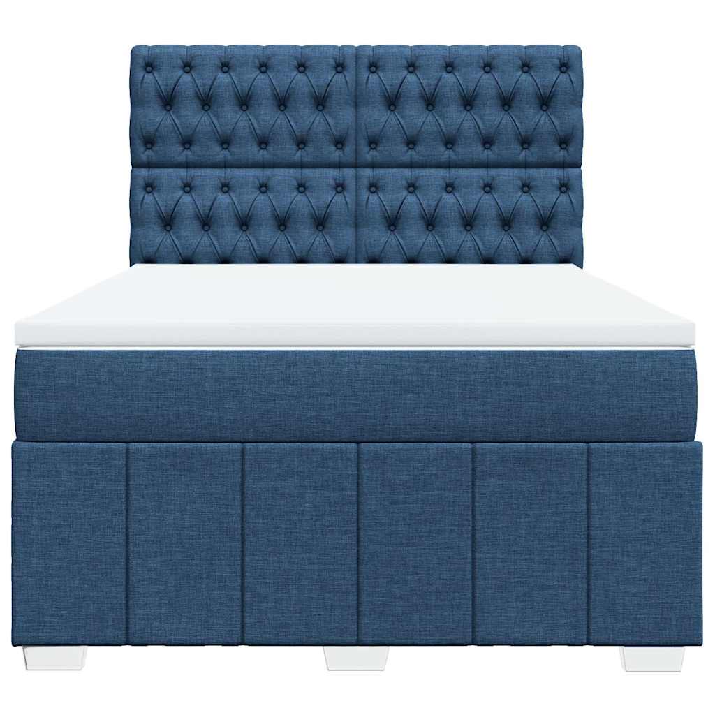 Giroletto a Molle con Materasso Blu 140x190 cm in Tessuto | homemem39