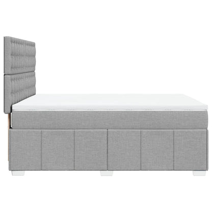 Giroletto a Molle con Materasso Grigio Chiaro 140x190cm Tessuto | homemem39