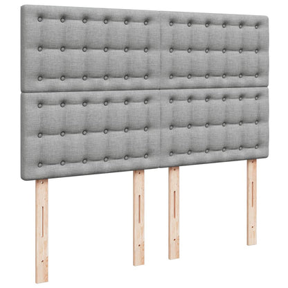 Giroletto a Molle con Materasso Grigio Chiaro 140x190cm Tessuto | homemem39