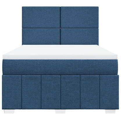 Giroletto a Molle con Materasso Blu 140x200 cm in Tessuto