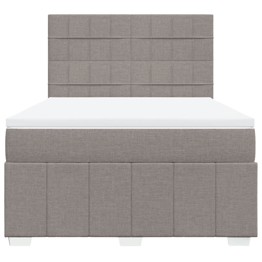 Giroletto a Molle con Materasso Tortora 140x200 cm in Tessuto