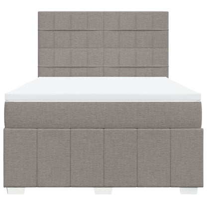 Giroletto a Molle con Materasso Tortora 140x200 cm in Tessuto