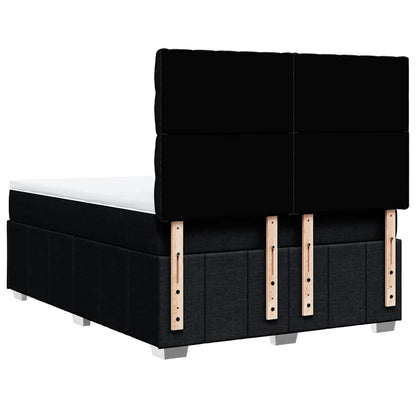 Giroletto a Molle con Materasso Nero 140x200 cm in Tessuto | homemem39