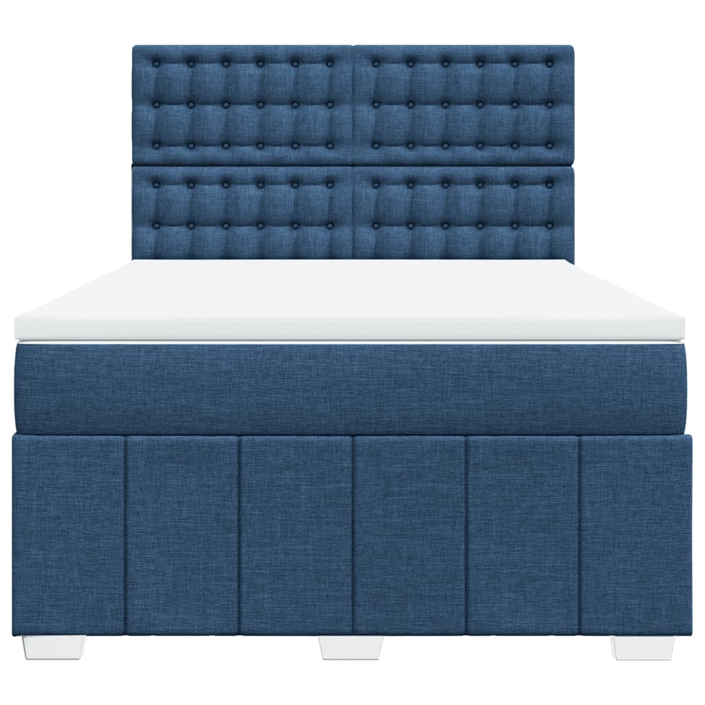 Giroletto a Molle con Materasso Blu 140x200 cm in Tessuto | homemem39